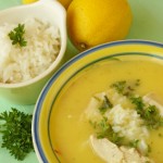 bowl of Greek chicken and lemon soup