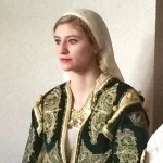 beautiful Greek girl in traditional costume
